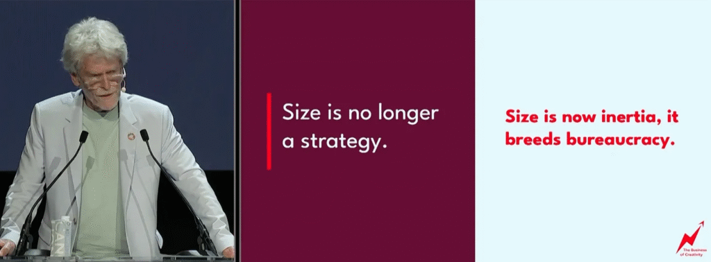 Sir John Hegarty, "Why Giants Can't Dance" at Cannes Lions 2025 Sir John Hegarty, "Why Giants Can't Dance" at Cannes Lions 2025